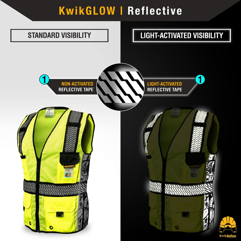KwikSafety | Roadboss Premium Safety Vest | Reflectivity
