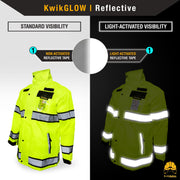 KwikSafety | Torrent Hi Vis Rain Jacket | Reflectivity
