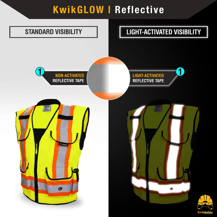 KwikSafety GODFATHER ANSI Class 2 Cushion Collar Multi-Pocket Safety Vest - Model No.: KS3310 - KwikSafety sleeve ipad holder sleeves xxl xxxl xxxxl 3xl 4xl 5xl back neiko radians radwear dewalt mlkishigo peerbasics pioneer pyramex ergodyne salvus jksafety naranja reflectivo construccion reflectante xiake sefety saftey safty salzmann zojo oregon kishigo talla erb dib lime packs camo relfective