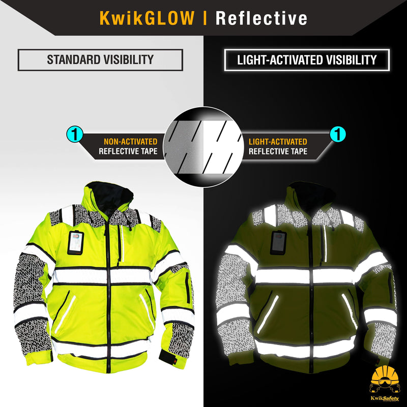 KwikSafety | Universe Hi Vis Bomber Jacket | Reflectivity
