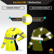 KwikSafety | Vixen Long Sleeve Safety Shirt | Reflectivity