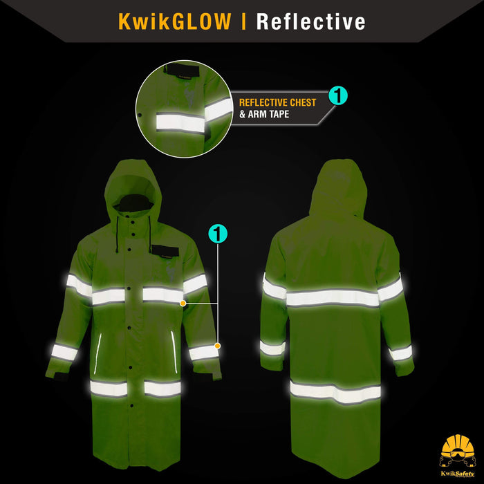 KwikSafety TORRENT | High Visibility ANSI Class 3 Safety Trench Coat - Model No.: KS5506 - KwikSafety