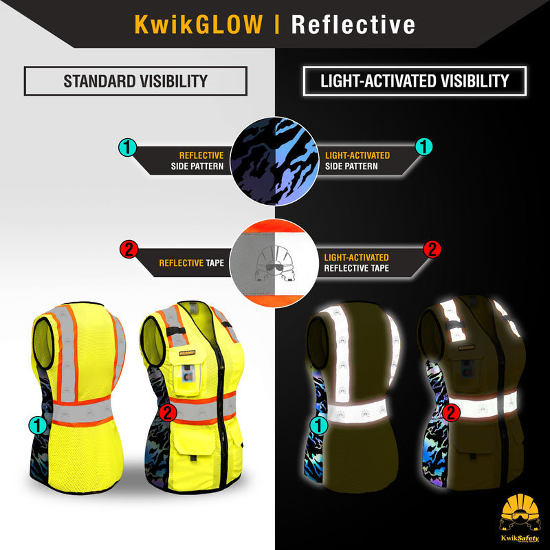 KwikSafety | Tiger Queen Safety Vest for Women | Reflectivity