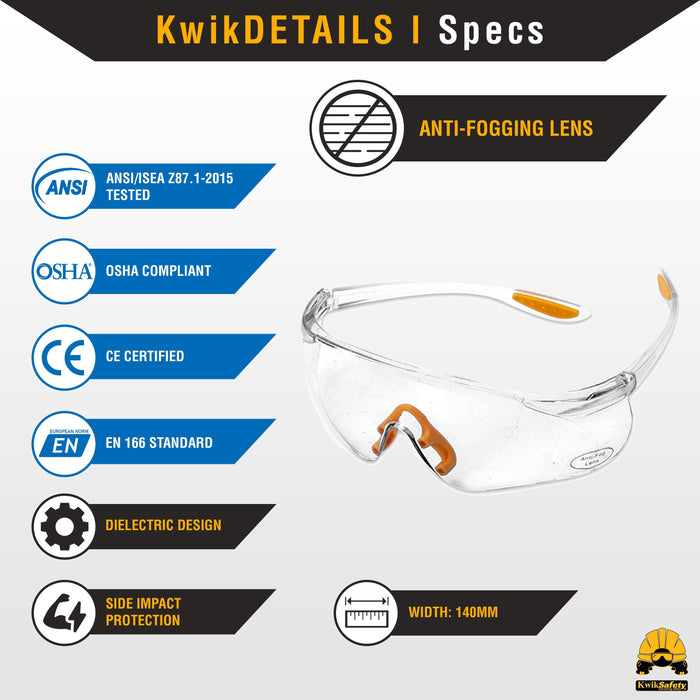 KwikSafety GECKO EYES Safety Glasses | Clear - Model No.: KS1150 - KwikSafety