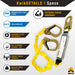 KwikSafety PYTHON 6' ANSI 2 Leg Fall Protection Safety Lanyard w/ Shock Absorber - Model No.: KS7702 - shock absorber arrest construction arborist snap hook welkforder tree guardian harness arnes single double leg personal gear equipment connector miller peakworks 6 4' scaffolding dbi sala ansi osha roofing