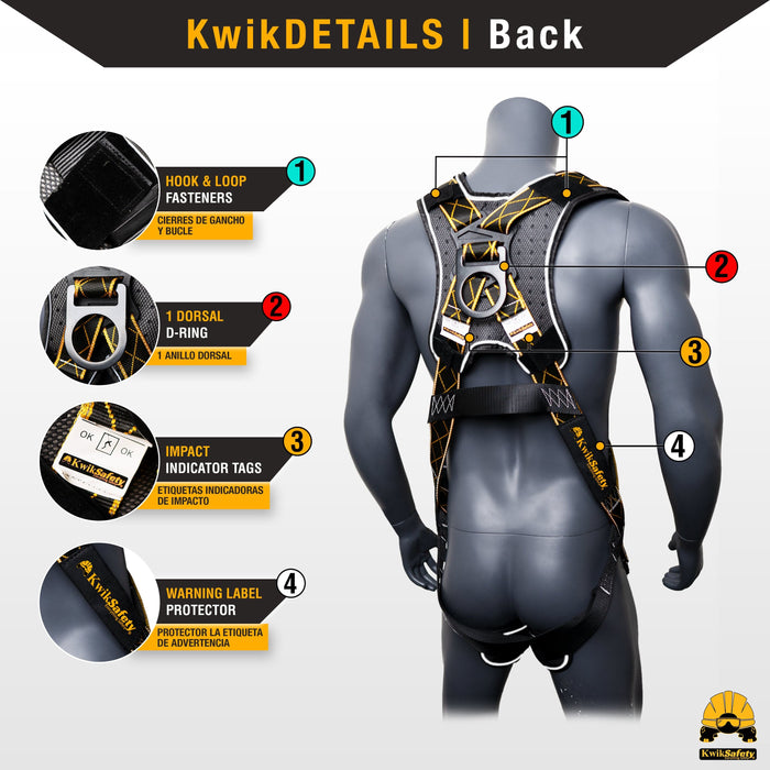 KwikSafety DIAMONDBACK TORNADO Safety Harness 1 D Ring Fall Protection ANSI OSHA - KwikSafety