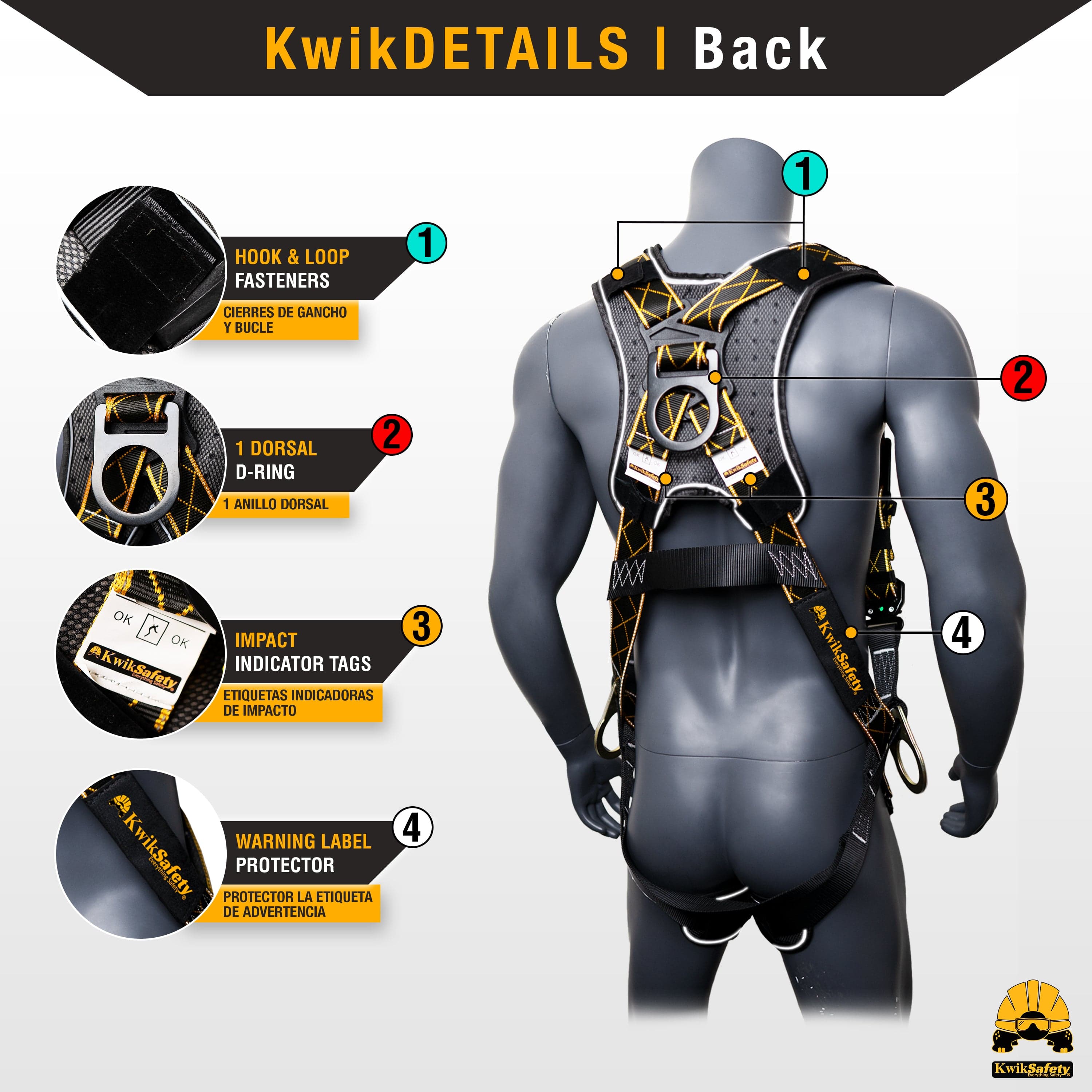 KwikSafety THUNDER DiamondBACK Safety Harness (5 Kwik-Connect Buckles)