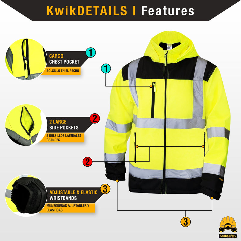 KwikSafety | Agent Hi Vis Soft Shell Jacket | Product Features