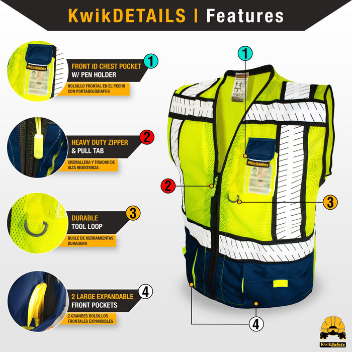 KwikSafety SHERIFF | ANSI Class 2 Fishbone Safety Vest - Model No.: KS3305 - KwikSafety sleeve ipad holder sleeves xxl xxxl xxxxl 3xl 4xl 5xl back neiko radians radwear dewalt mlkishigo peerbasics pioneer pyramex ergodyne salvus jksafety naranja reflectivo construccion reflectante xiake sefety saftey safty salzmann zojo oregon kishigo talla erb dib lime packs camo relfective