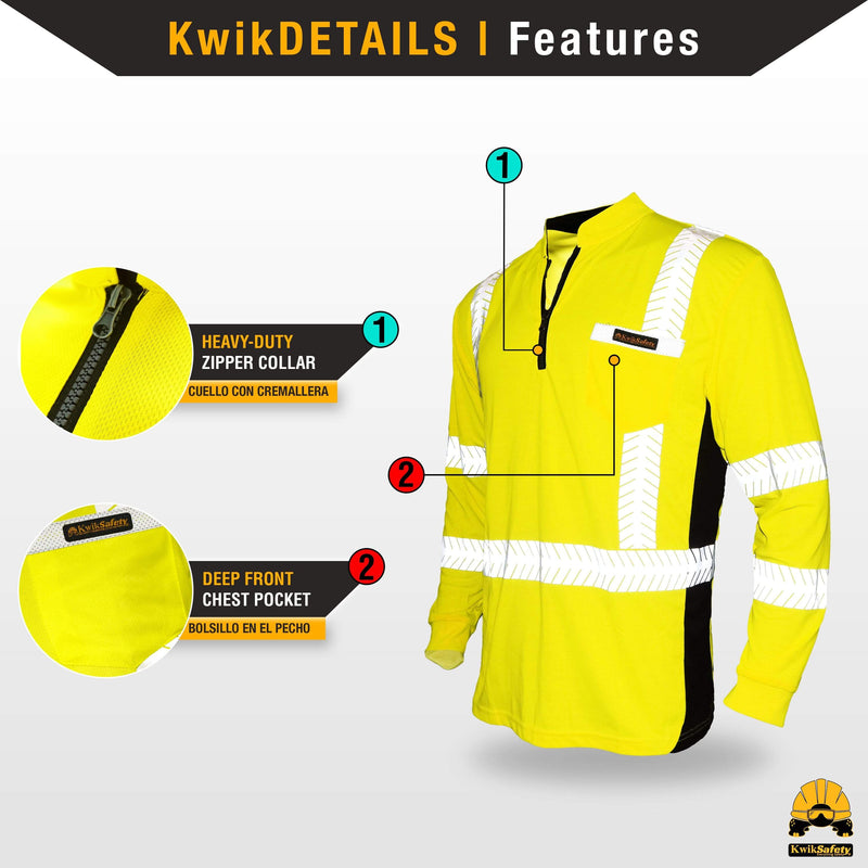 KwikSafety | Engineer Long Sleeve Safety Shirt | Product Features