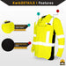 KwikSafety ESTIMATOR High Visibility Reflective Long Sleeve ANSI Class 3 Safety Shirt - Model No.: KS4407 - KwikSafety contruction reflectors highvis visability reflector longsleeve shirtz stripes strips hivisible green pockets running ropa trabajar trabajo hombres hombre zip button vest tall slogans logo uniform t-shirt hiviz camo t-shirts travajo resistant