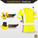 KwikSafety RENAISSANCE MAN Short Sleeve Hi Vis Reflective ANSI PPE Class 2 Safety Shirt - Model No.: KS4401 - KwikSafety contruction reflectors highvis visability reflector longsleeve shirtz stripes strips hivisible green pockets running ropa trabajar trabajo hombres hombre zip button vest tall slogans logo uniform t-shirt hiviz camo t-shirts travajo resistant