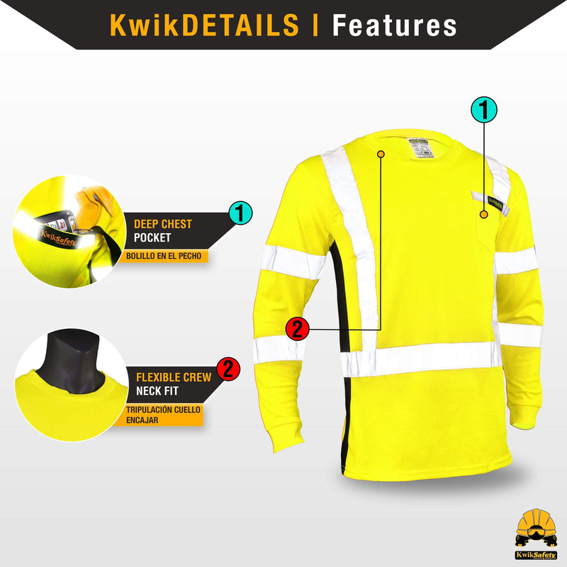 KwikSafety | Operator Long Sleeve Safety Shirt | Product Features