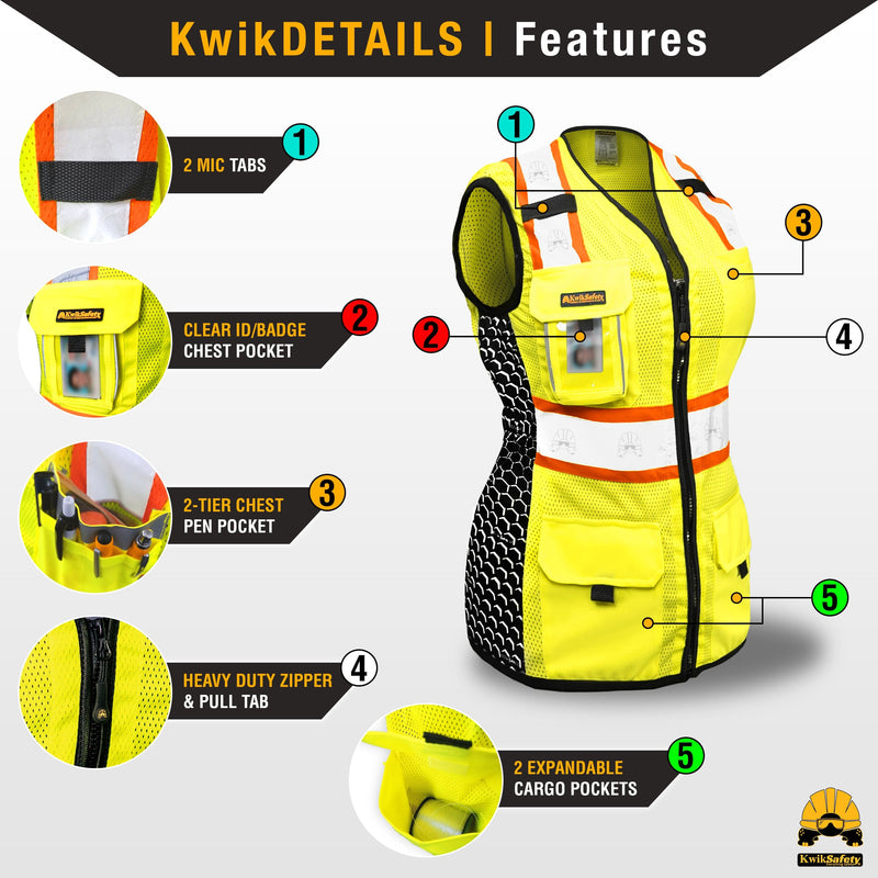 KwikSafety | Queen Bee Safety Vest for Women | Product Features