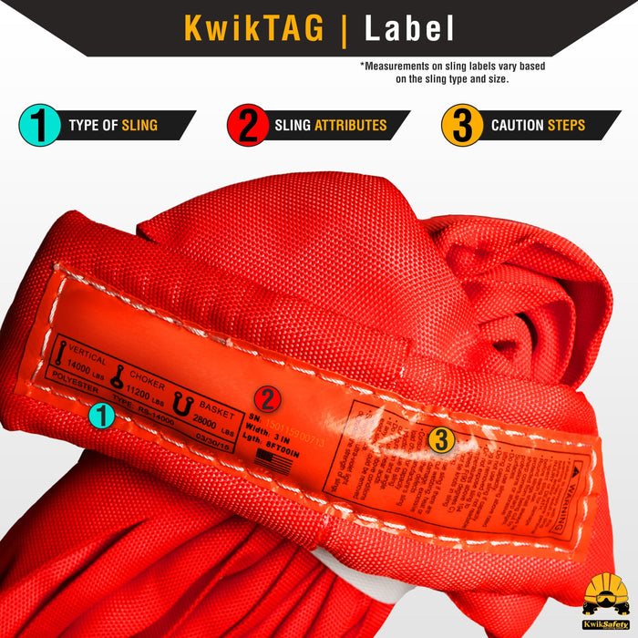 KwikSafety ANACONDA High Tensile Endless Polyester Lifting Round Sling | Red - Model No.: KS8811R - KwikSafety