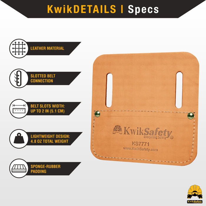 KwikSafety Tiko Tie Wire Reel Hip Pad Lightweight Leather Tie-Wire | Minimize Hip Fatigue