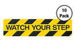 KwikSafety 6"x24" Black&Yellow Adhesive 'Caution' Anti Slip Tread Pack - KwikSafety