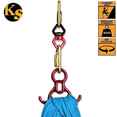 KwikSafety  EXPLORER Aluminium 360° Swivel Connector w/ Aluminum Carabiners - KwikSafety