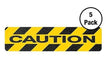 KwikSafety 6"x24" Black&Yellow Adhesive 'Caution' Anti Slip Tread Pack - KwikSafety