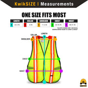 KwikSafety | Universal Breakaway Safety Vest | Size Chart