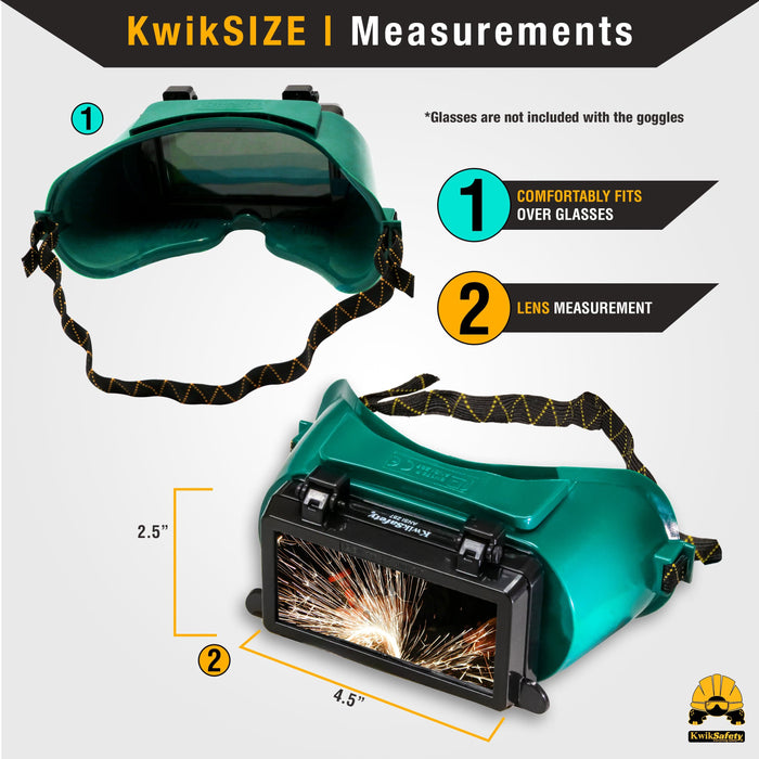 KwikSafety EAGLE EYES Welding Goggles ANSI Anti Fog Flip-Up #5 Lens + #10 Lens - KwikSafety yeswelder cup mask darkening google steampunk arcsafe jackson miller lincoln helmet tig safty saftey ashbury german eclipse hazmat heat resistant hobart arc veithdia oxy googles goggle weld stanley torching weldong bugeye arcone 50mm didymium guages rectangular round servore dim