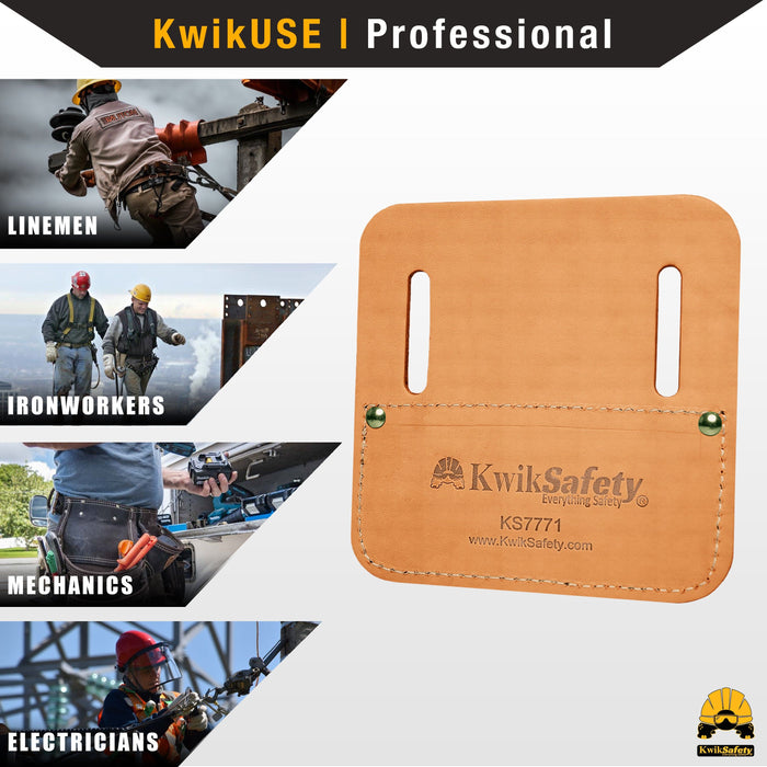 KwikSafety Tiko Tie Wire Reel Hip Pad Lightweight Leather Tie-Wire | Minimize Hip Fatigue