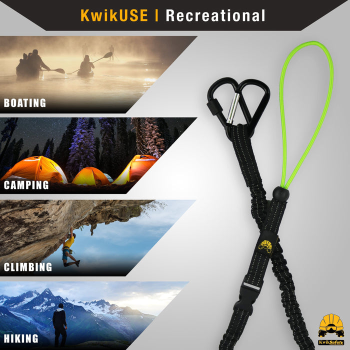 KwikSafety OCTOPUS Heavy Duty Tool Lanyard w/ Detachable Straps and Carabiners - Model No.: KS7902 - KwikSafety - bear sefty teathers 30lbs ring 18v tethertools hardhat connectors ridgid hook combo packs anti stage foot fusion google