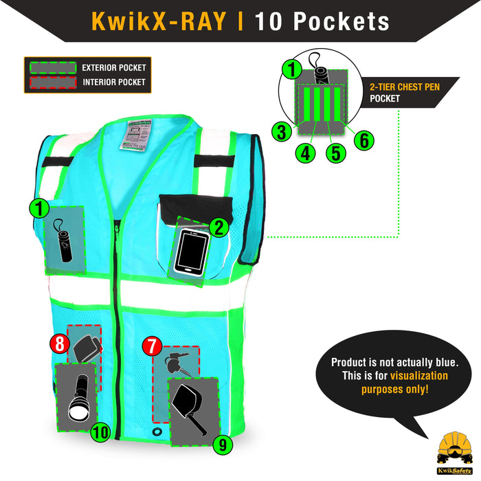 KwikSafety SUPREME Class 2 ANSI OSHA Safety Vest - Model No.: KS3317 - KwikSafety sleeve ipad holder sleeves xxl xxxl xxxxl 3xl 4xl 5xl back neiko radians radwear dewalt mlkishigo peerbasics pioneer pyramex ergodyne salvus jksafety naranja reflectivo construccion reflectante xiake sefety saftey safty salzmann zojo oregon kishigo talla erb dib lime packs camo relfective