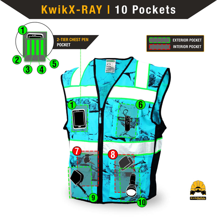 KwikSafety UNCLE WILLY'S WALL High Visibility Reflective ANSI Class 2 Safety Vest - Model No.: KS3325 - KwikSafety sleeve ipad holder sleeves xxl xxxl xxxxl 3xl 4xl 5xl back neiko radians radwear dewalt mlkishigo peerbasics pioneer pyramex ergodyne salvus jksafety naranja reflectivo construccion reflectante xiake sefety saftey safty salzmann zojo oregon kishigo talla erb dib lime packs camo relfective