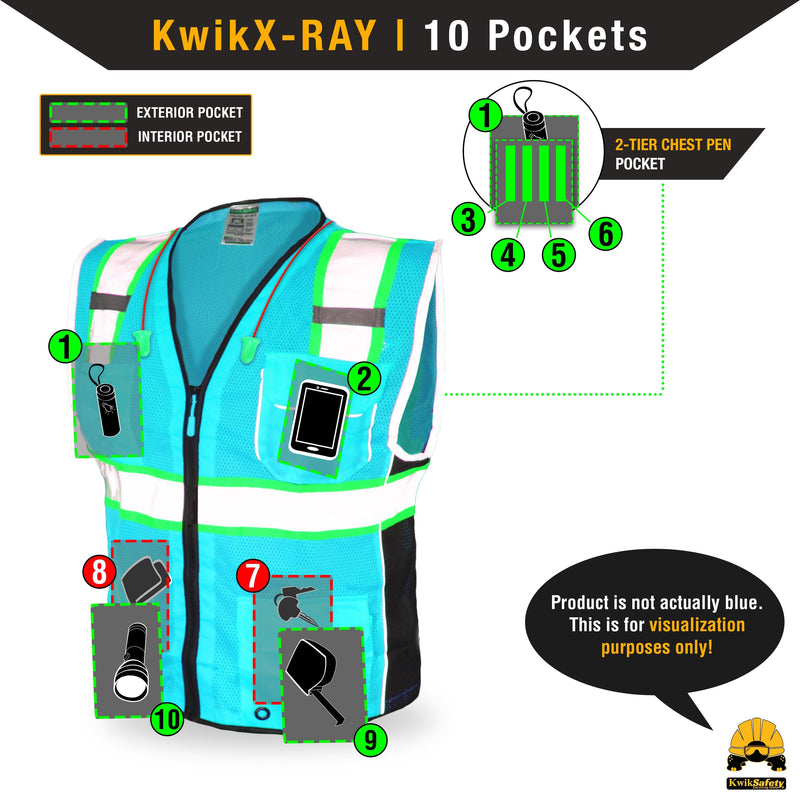KwikSafety CLASSIC Hi Vis Reflective ANSI PPE Surveyor Class 2 Safety Vest - Model No.: KS3302 - KwikSafety sleeve ipad holder sleeves xxl xxxl xxxxl 3xl 4xl 5xl back neiko radians radwear dewalt mlkishigo peerbasics pioneer pyramex ergodyne salvus jksafety naranja reflectivo construccion reflectante xiake sefety saftey safty salzmann zojo oregon kishigo talla erb dib lime packs camo relfective