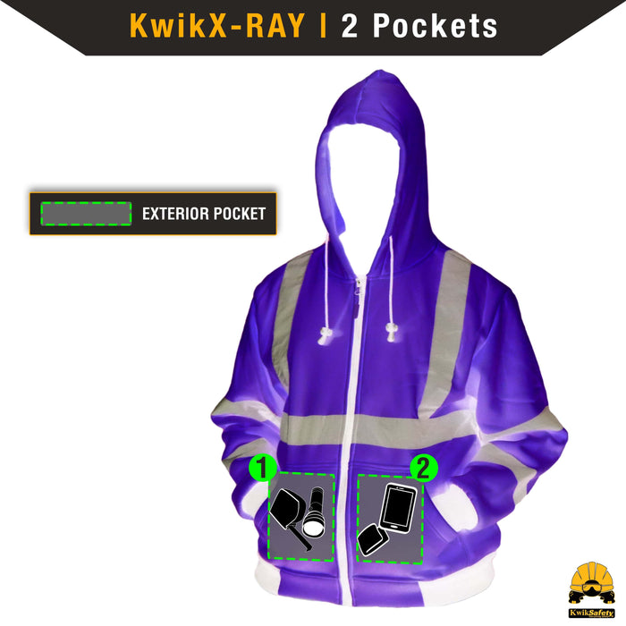 KwikSafety AVIATOR Drone Fleece Hoodie ANSI Class 3 Safety Jacket Anti-Pill - KwikSafety