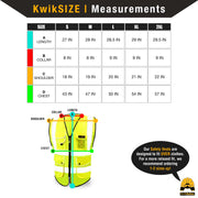 KwikSafety | Superior Safety Vest | Size Chart