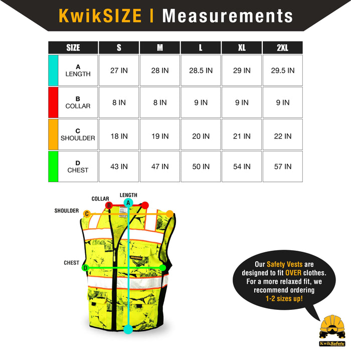 KwikSafety UNCLE WILLY'S WALL High Visibility Reflective ANSI Class 2 Safety Vest - Model No.: KS3325 - KwikSafety sleeve ipad holder sleeves xxl xxxl xxxxl 3xl 4xl 5xl back neiko radians radwear dewalt mlkishigo peerbasics pioneer pyramex ergodyne salvus jksafety naranja reflectivo construccion reflectante xiake sefety saftey safty salzmann zojo oregon kishigo talla erb dib lime packs camo relfective