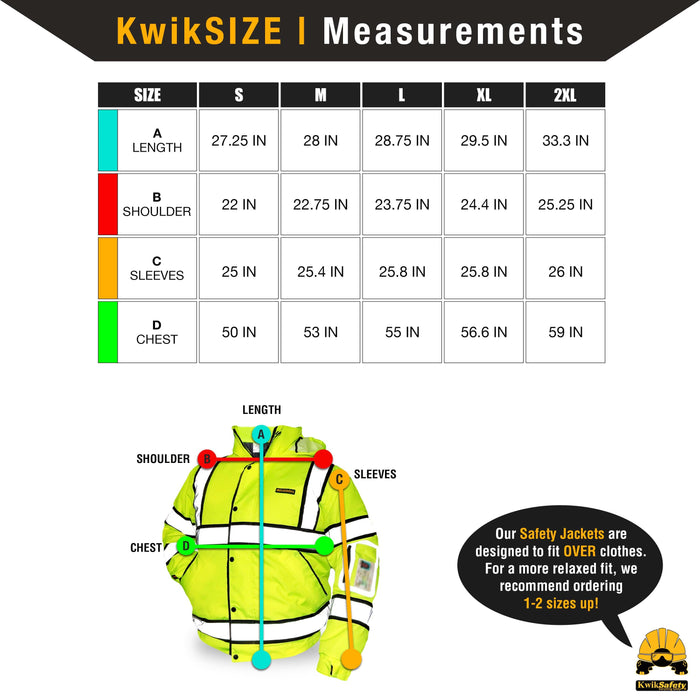 KwikSafety MARSHAL Hi Vis ANSI Class 3 Safety Jacket with Waterproof ID Pocket - Model No.: KS5511 - KwikSafety