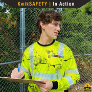 KwikSafety UNCLE WILLY'S WALL High Visibility Reflective Short Sleeve ANSI Class 2 Safety Shirt - Model No.: KS4405 - KwikSafety contruction reflectors highvis visability reflector longsleeve shirtz stripes strips hivisible green pockets running ropa trabajar trabajo hombres hombre zip button vest tall slogans logo uniform t-shirt hiviz camo t-shirts travajo resistant