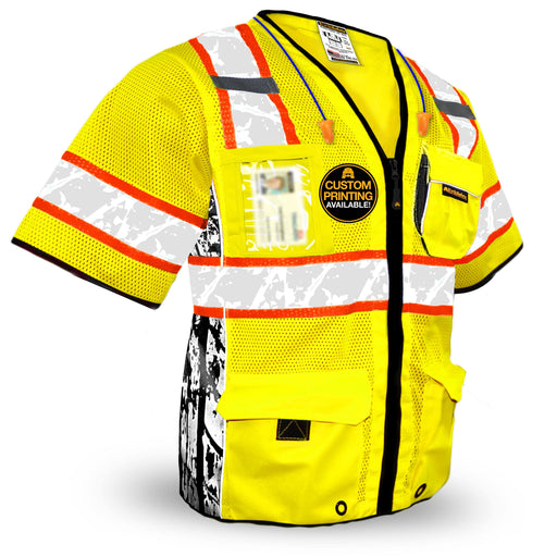 KwikSafety EXECUTIVE HIGHWAYBOSS Limited Edition Safety Vest (8 POCKETS) Premium Class 3 ANSI OSHA High Visibility Reflective Heavy Duty - Model No.: KS3303HB - KwikSafety