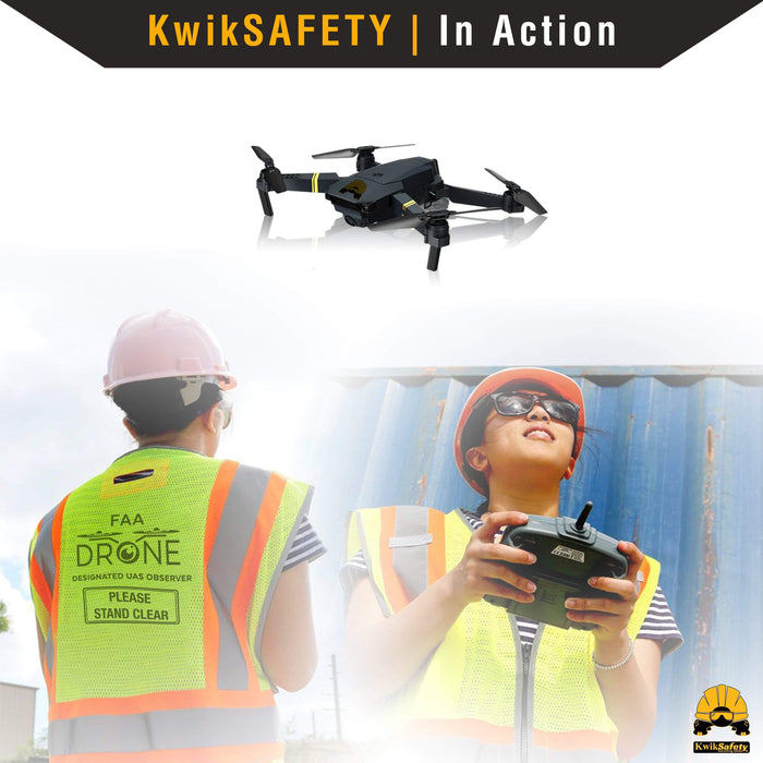 KwikSafety SPOTTER Class 2 Drone Observer Safety Vest - Model Number.: KS3307SP - KwikSafety