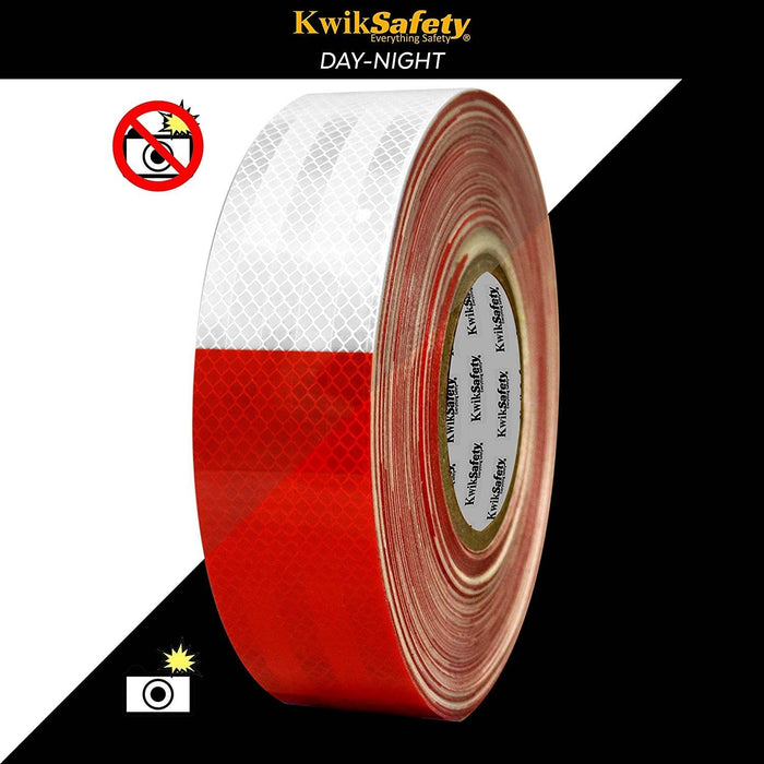 KwikSafety IRON GRIP DOT-C2 Conspicuity Reflective Tape - Red/White 2" x 150' - KwikSafety