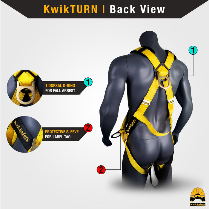 KwikSafety MONSOON Safety Harness ANSI OSHA Fall Protection 4 D Ring - Model No.: KS6611 - KwikSafety