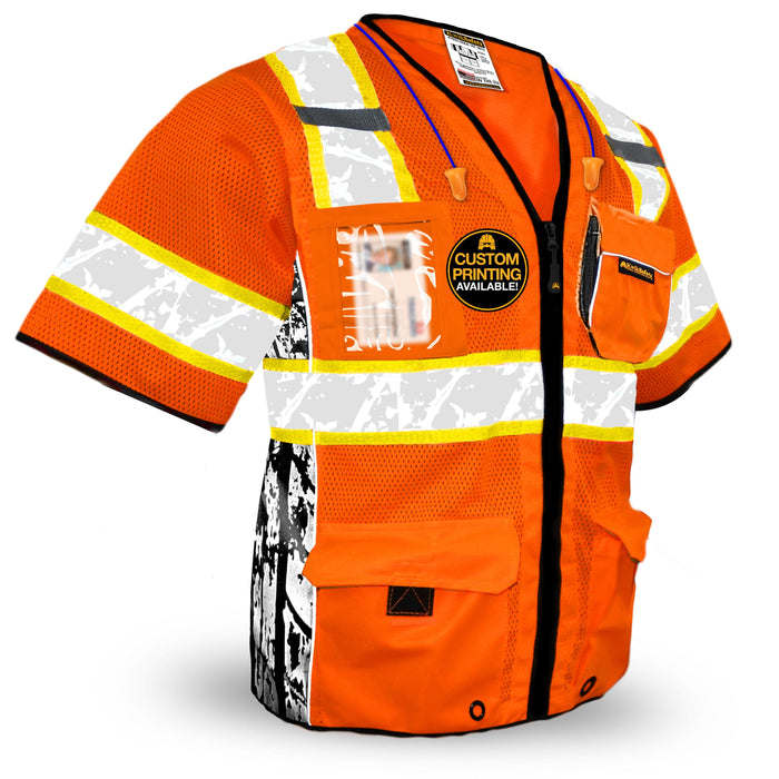 KwikSafety EXECUTIVE HIGHWAYBOSS Limited Edition Safety Vest (8 POCKETS) Premium Class 3 ANSI OSHA High Visibility Reflective Heavy Duty - Model No.: KS3303HB - KwikSafety