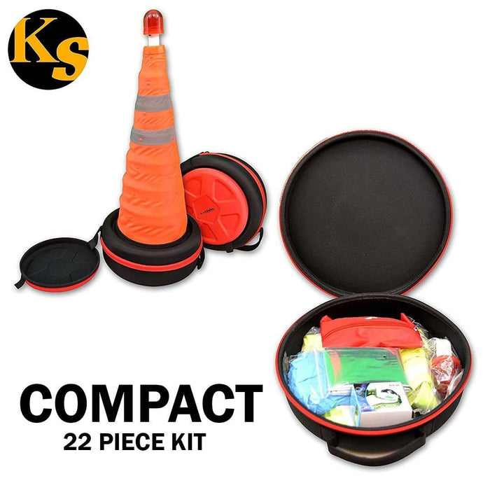 KwikSafety Collapsible Traffic Emergency Roadside Cone Kit by KwikSafety - KwikSafety