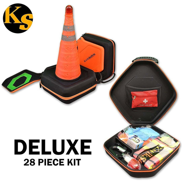 KwikSafety Collapsible Traffic Emergency Roadside Cone Kit by KwikSafety - KwikSafety