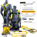 KwikSafety HURRICANE Safety Harness ANSI Fall Protection 3D Ring + Back Support - Model No.: KS6603 - KwikSafety