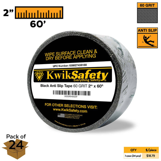 KwikSafety Black&Yellow Adhesive Anti Skid Safety Tape - Model No.: KS9901 - KwikSafety