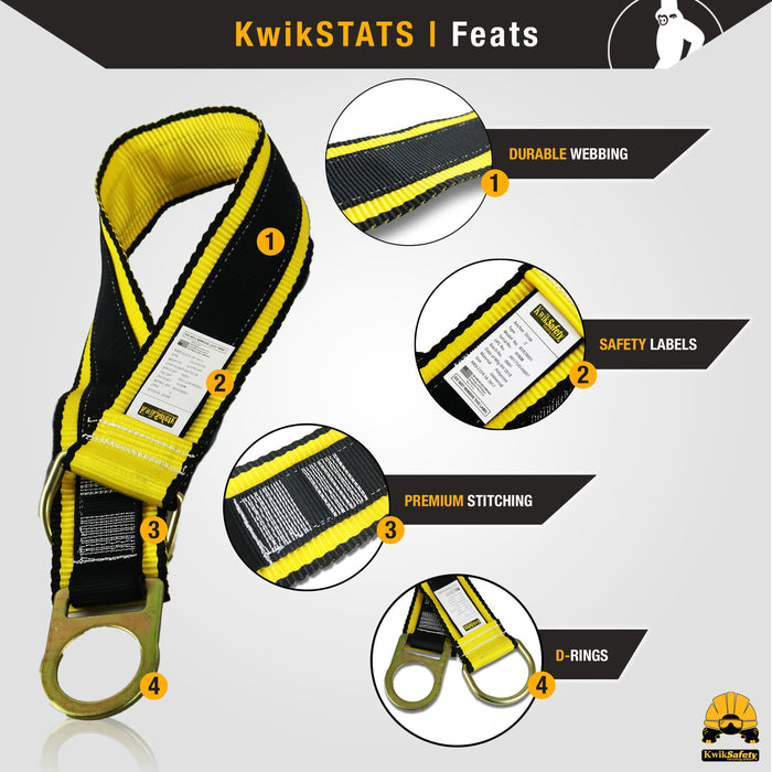 KwikSafety GIBBON GRIP 3 ft. Fall Protection Anchor Choker ANSI Cross Arm Strap - Model No.: KS7801 - KwikSafety