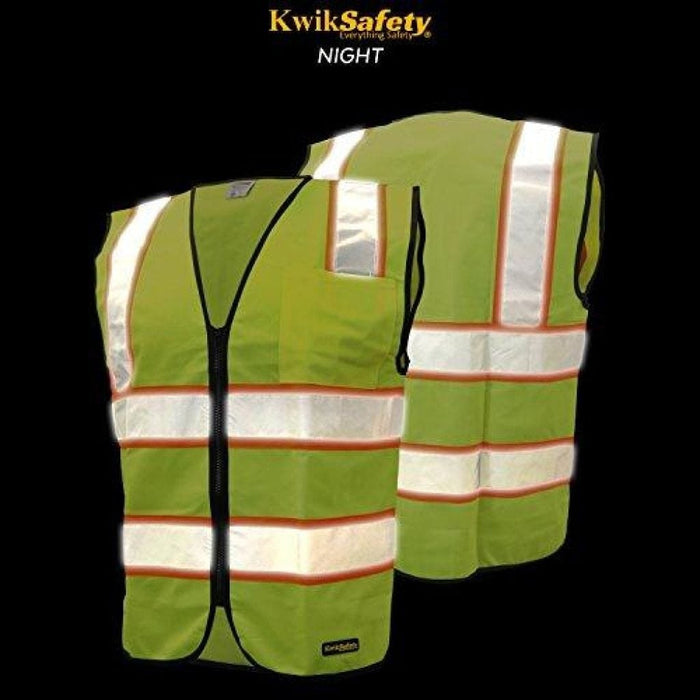 KwikSafety ATHLETE Hi Vis Reflective ANSI PPE Constrasting Class 2 Safety Vest - Model No.: KS3311 - KwikSafety