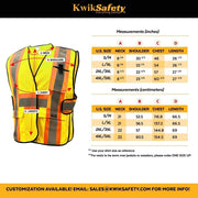 CLEARANCE! KwikSafety CAPITAL Hi Vis Reflective ANSI PPE Breakaway Class 2 Safety Vest - Model No.: KS3315 - KwikSafety