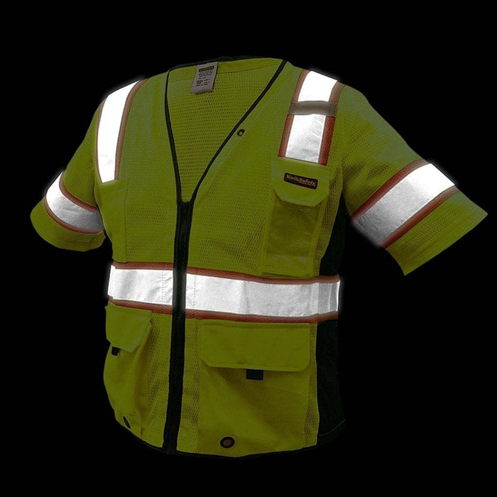 KwikSafety CHIEF Hi Vis Reflective ANSI PPE Surveyor Class 3 Safety Vest - KwikSafety