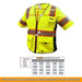 KwikSafety CHIEF Hi Vis Reflective ANSI PPE Surveyor Class 3 Safety Vest - KwikSafety