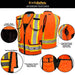 CLEARANCE! KwikSafety GODFATHER Hi Vis Reflective ANSI PPE Surveyor Class 2 Safety Vest - Model No.: KS3310 - KwikSafety